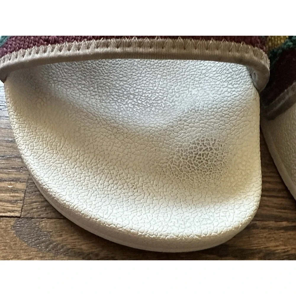 adidas Adilette Crochet Slides Mens 11 Bob Marley Rasta Textile FZ6456